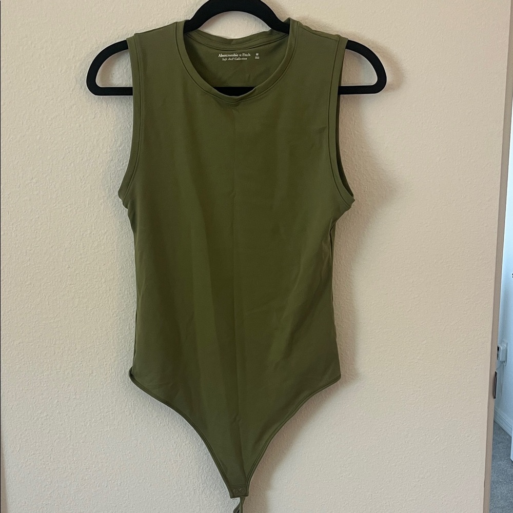 Abercrombie & Fitch Olive Tank-Style Women’s  One-Piece Bodysuit Sz M